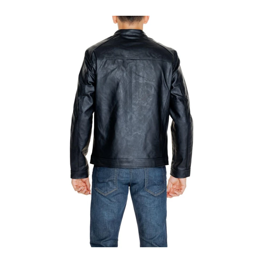 jack & jones Klassieke Polyesterjas voor Mannen Black Heren