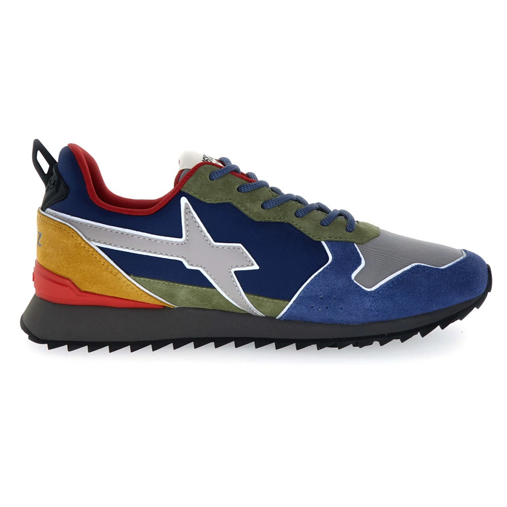 W6yz Men's Two-Tone Technical Fabric And Suede Sneaker