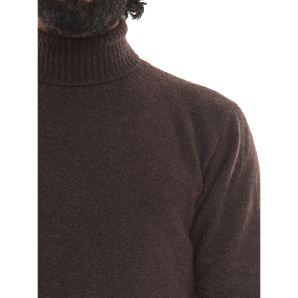 Hindustrie Kasjmier Turtleneck Pullover Slim Fit Brown Heren