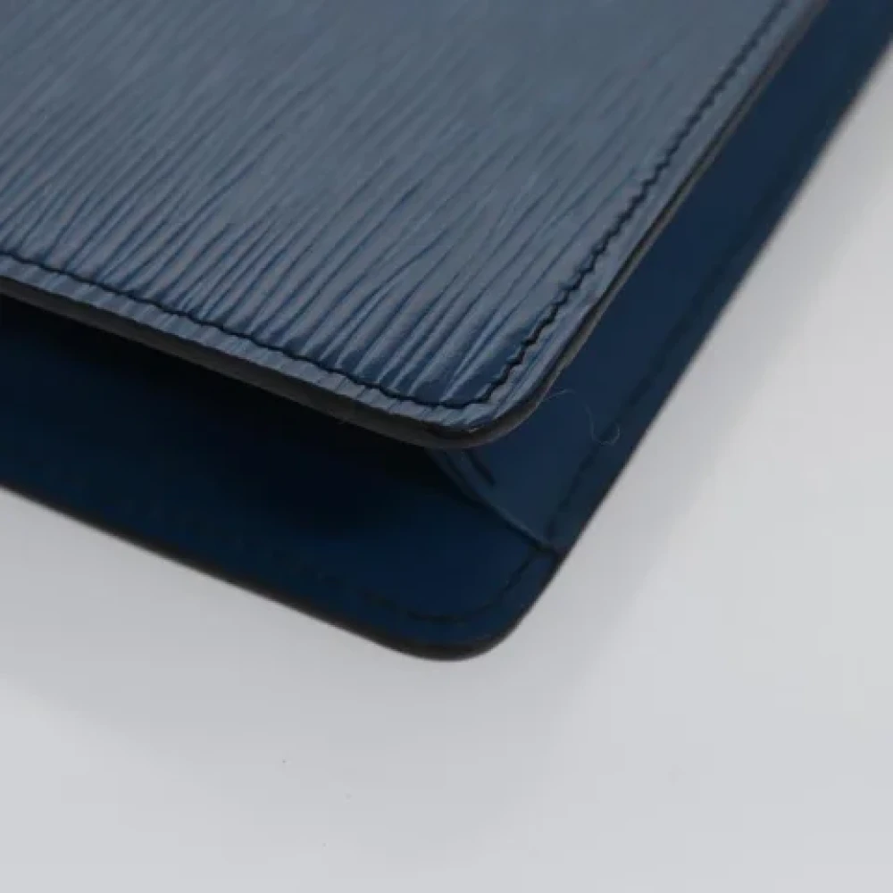 Louis Vuitton Vintage Pre-owned Leather clutches Blue Dames