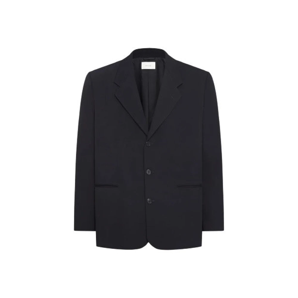 The Row Luxe Wollen Jas Black Heren