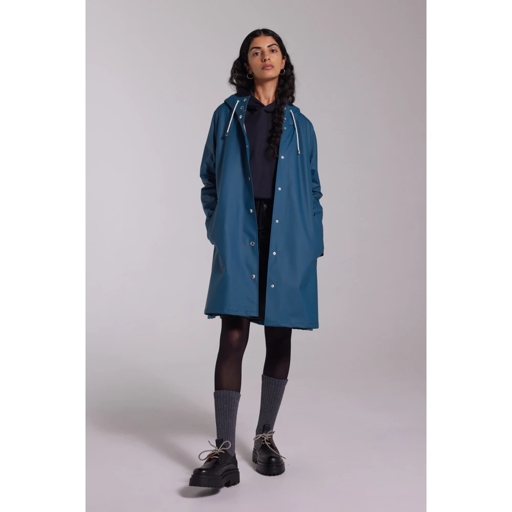 Stutterheim A-lijn Waterdichte Regenjas voor Vrouwen Blue Dames