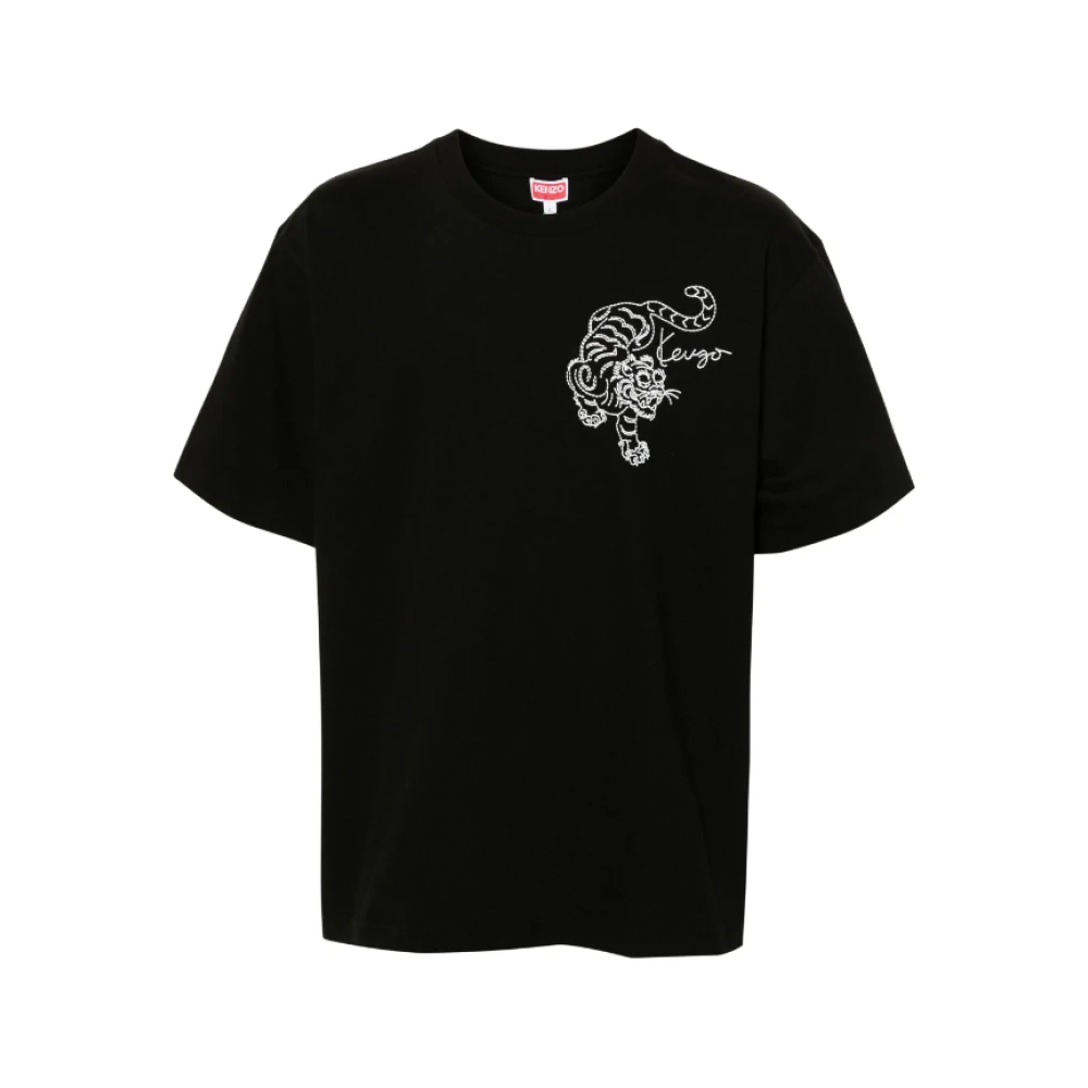 Kenzo Ster Tijger Oversized T-shirt Zwart Black Heren