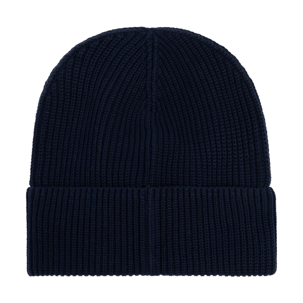 Moncler Katoenen muts met logopatch Blue Heren