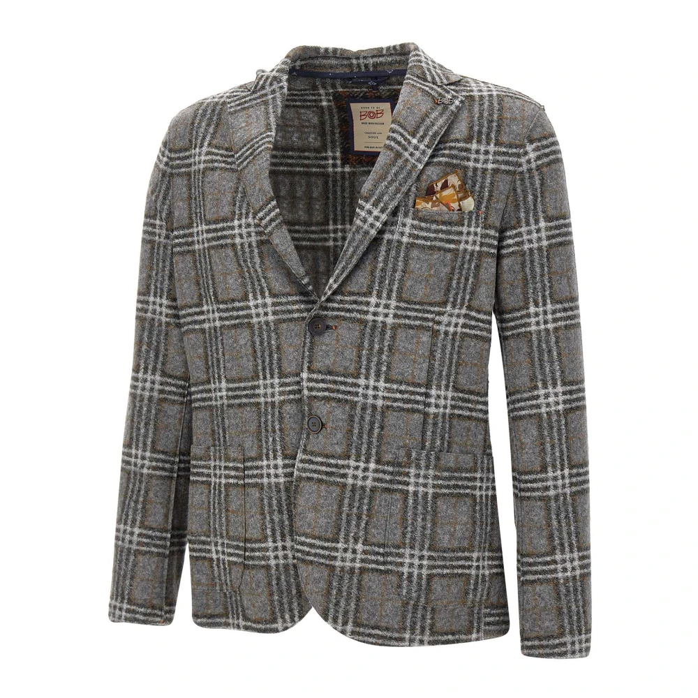 BOB Harlow Wollen Blazer Grijs Gray Heren
