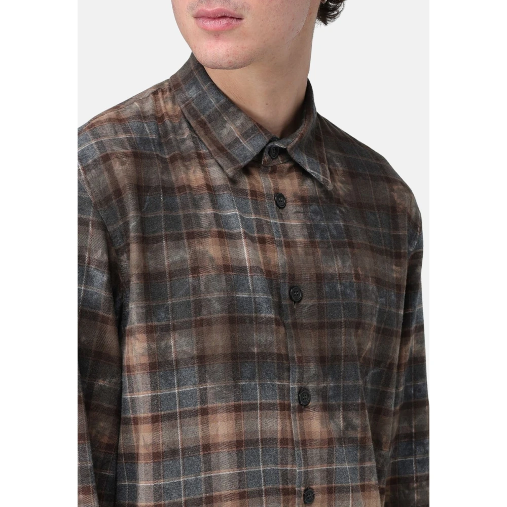 Mauro Grifoni Geruite Flanellen Overhemd met Vlekken Multicolor Heren