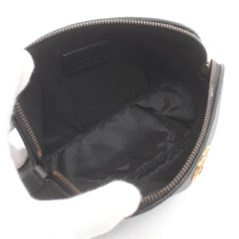 Gucci Vintage Pre-owned Leather pouches Black Dames