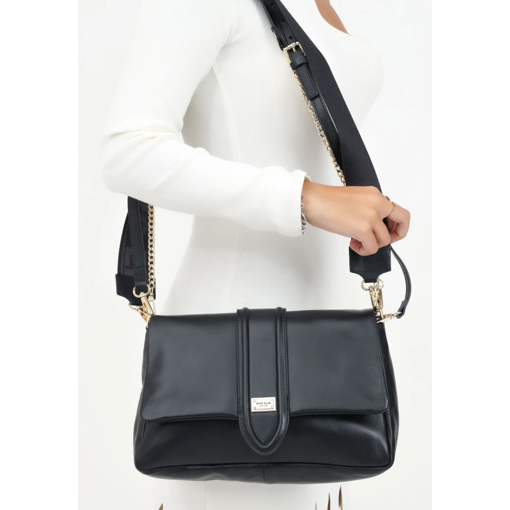 Marc Ellis Zwarte schoudertas Aspen L stijl Black Dames