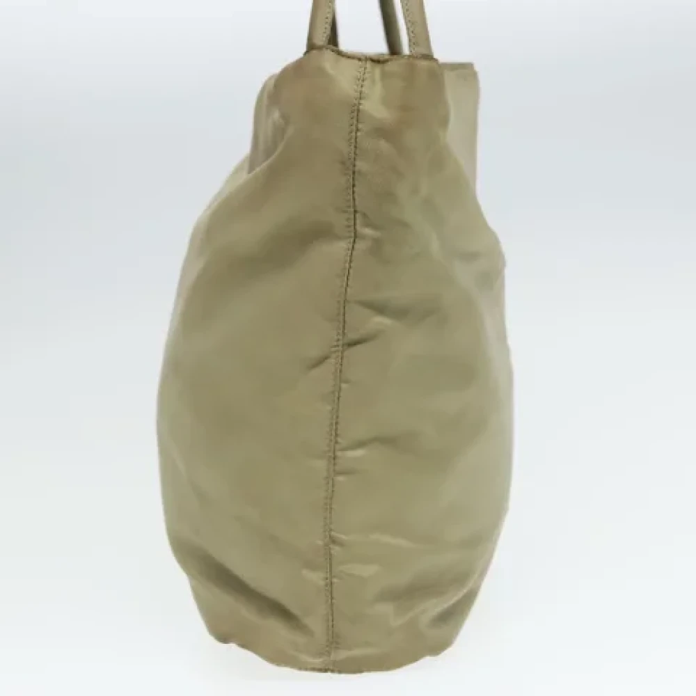 Prada Vintage Pre-owned Nylon prada-bags Beige Dames