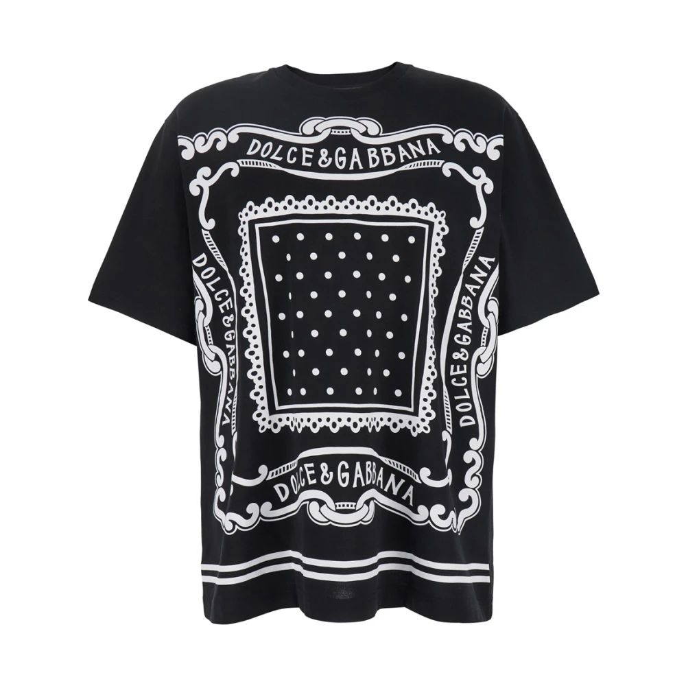 Bandana Print Svart T-skjorter Polos