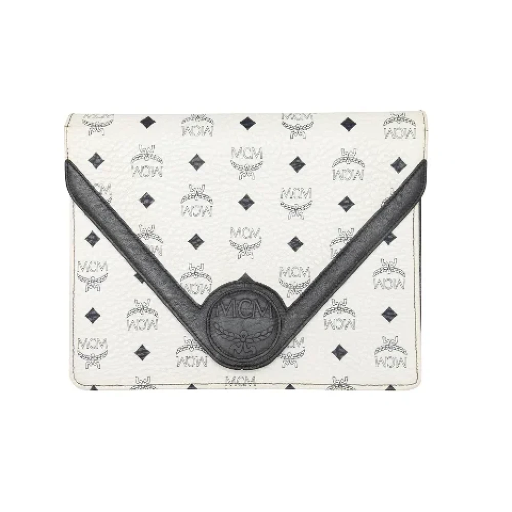 MCM Pre-owned Leather clutches White Dames