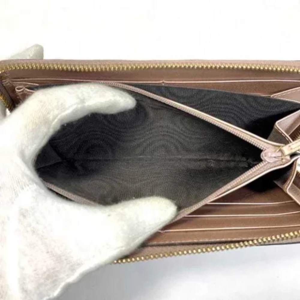 Gucci Vintage Pre-owned Leather wallets Beige Dames