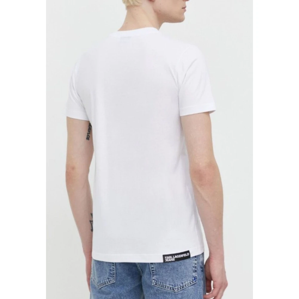 Karl Lagerfeld Heren Slim Fit Korte Mouw T-Shirt White Heren