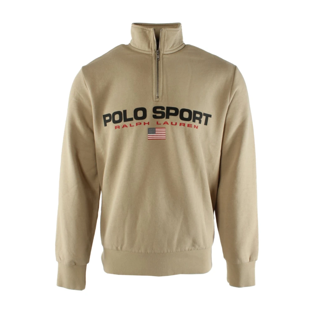 Ralph Lauren Beige Red Rocks Sweatshirt Med Dragkedja