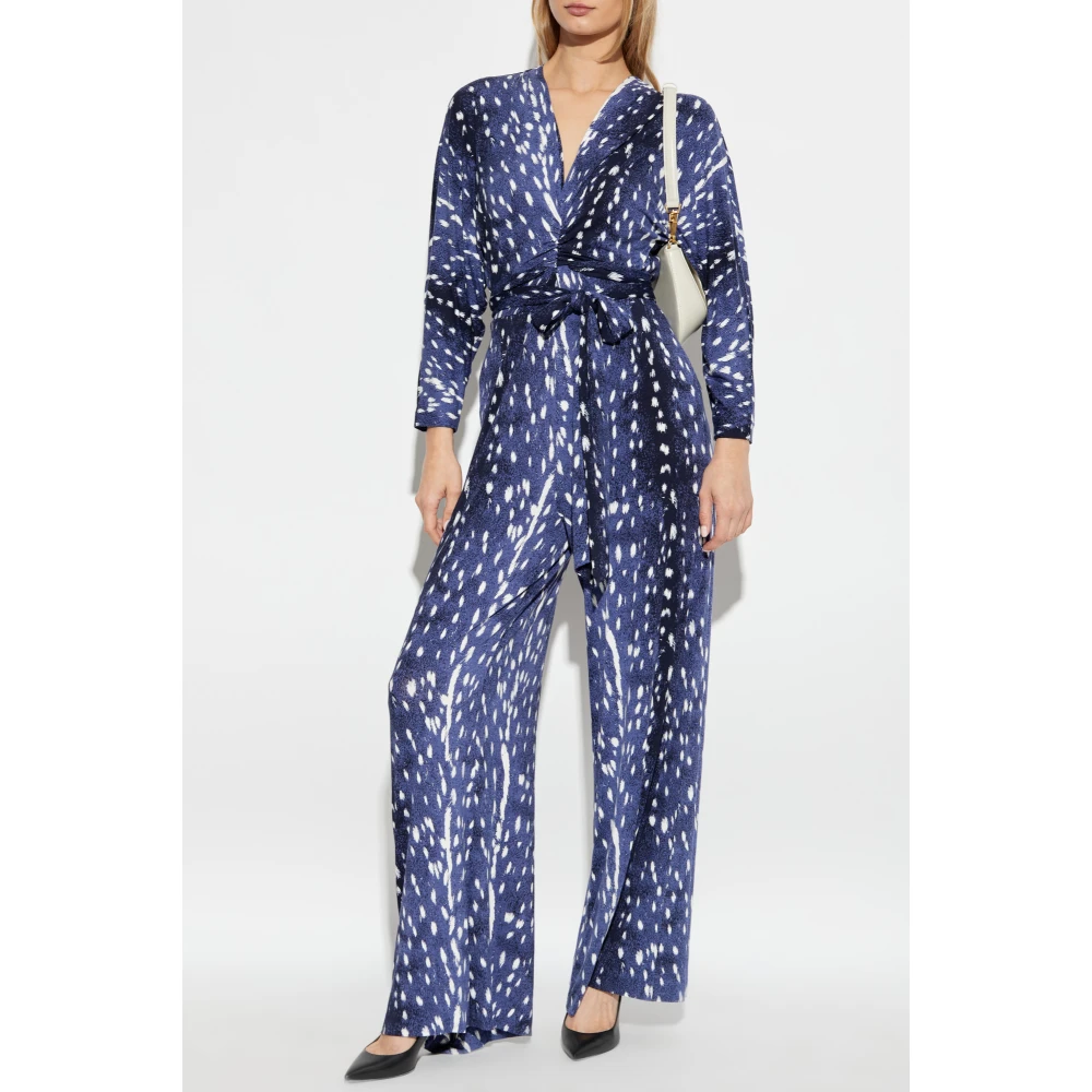 Diane Von Furstenberg Jumpsuit 'Aurelia' Blue Dames