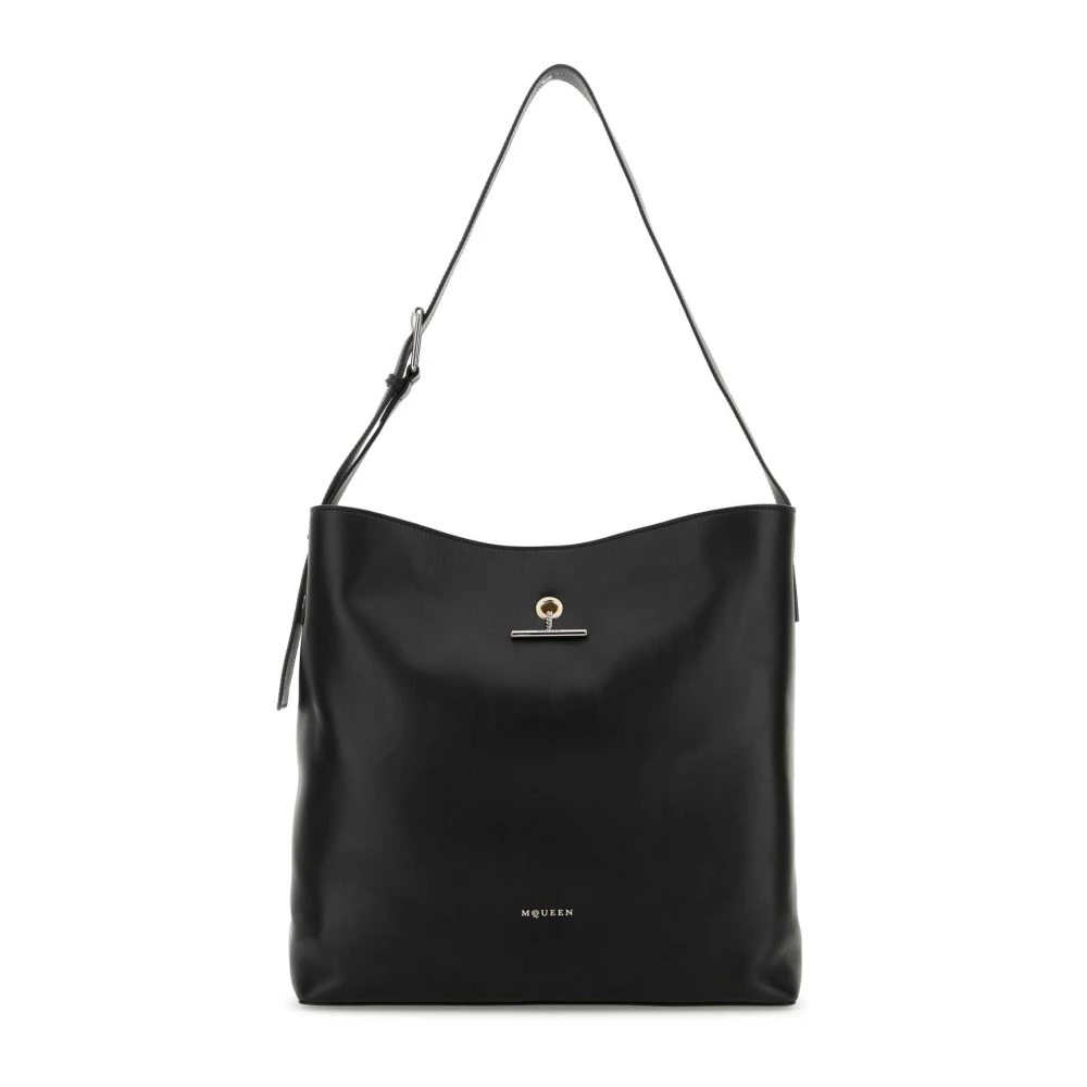 Alexander mcqueen Leren Hanger Winkelmandje Black Heren