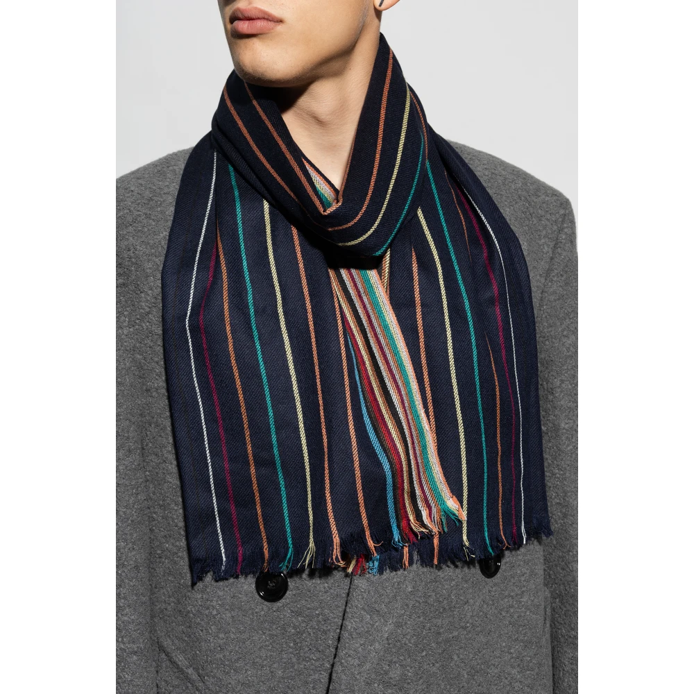 Paul Smith Wollen sjaal Blue Heren