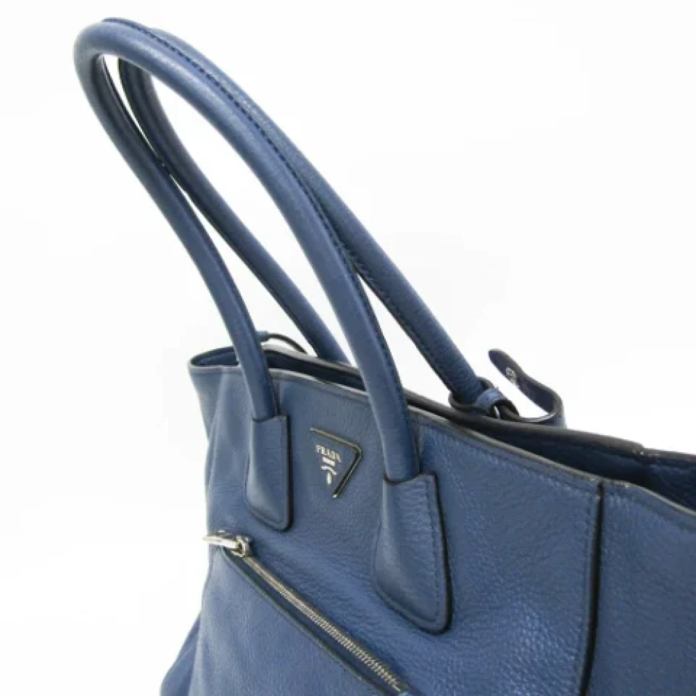 Prada Vintage Pre-owned Leather prada-bags Blue Dames