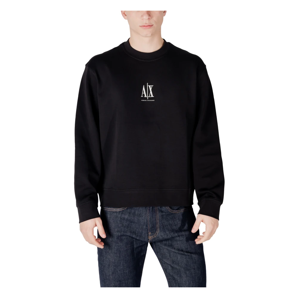 Armani Exchange Lente Zomer Sweatshirt Black Heren