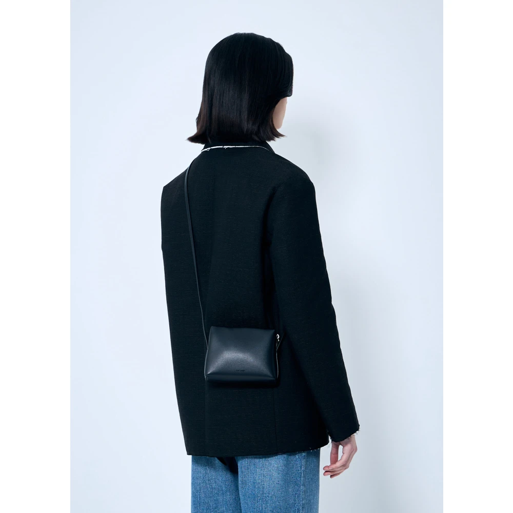 The Row Gladleren Crossbodytas Italië Black Dames