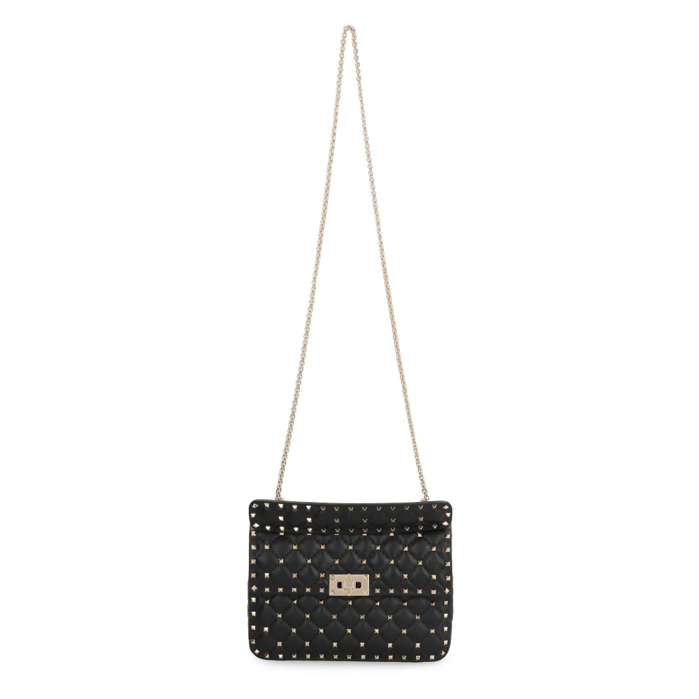 Valentino Spike Rockstud Leren Handtas Black Dames