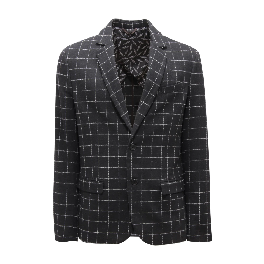 Imperial Men's Black Blazers, L, Giacca Check Jacket