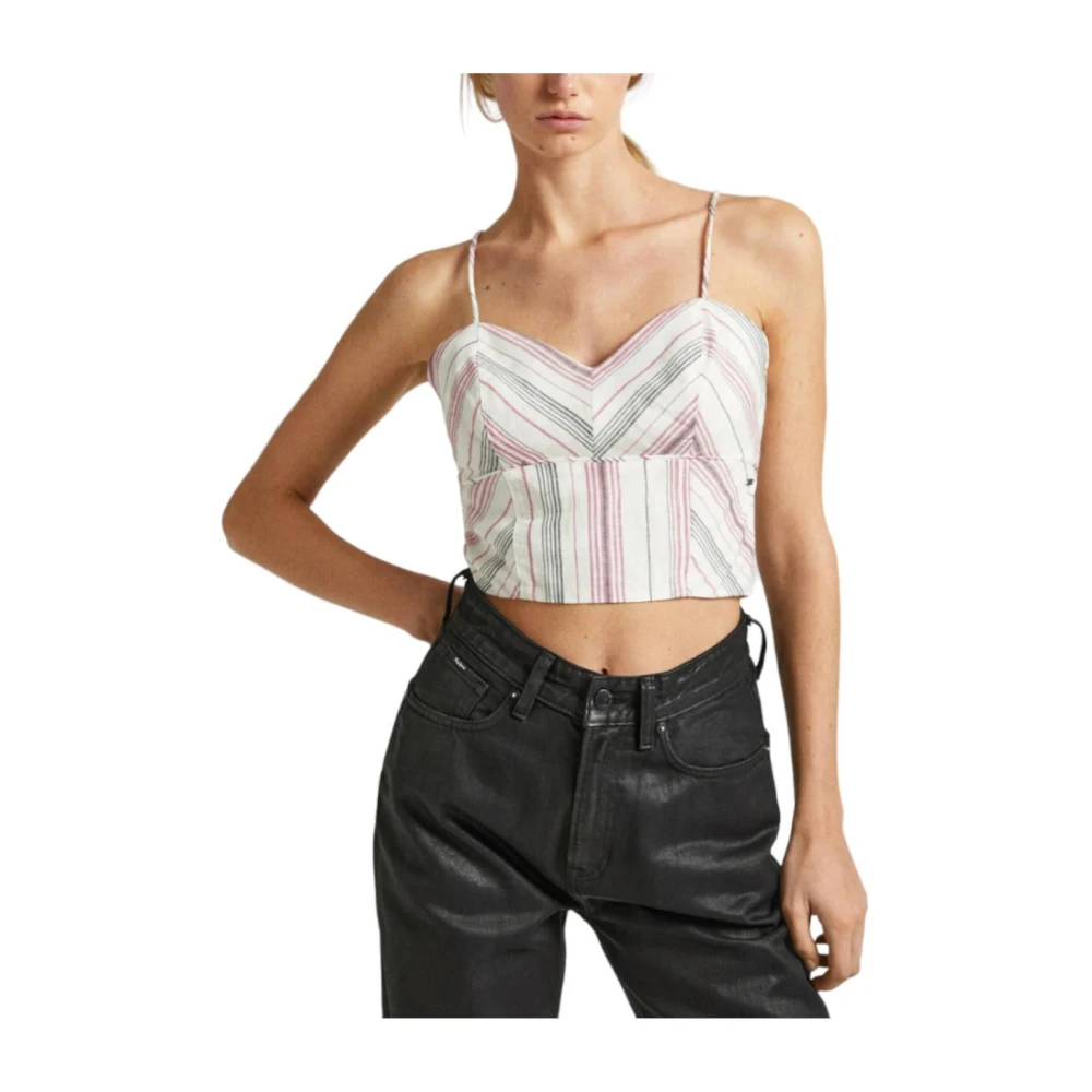 Pepe Jeans Women's Multicolor Sleeveless Tops, L, Priscila Top, Versatile And Stylish