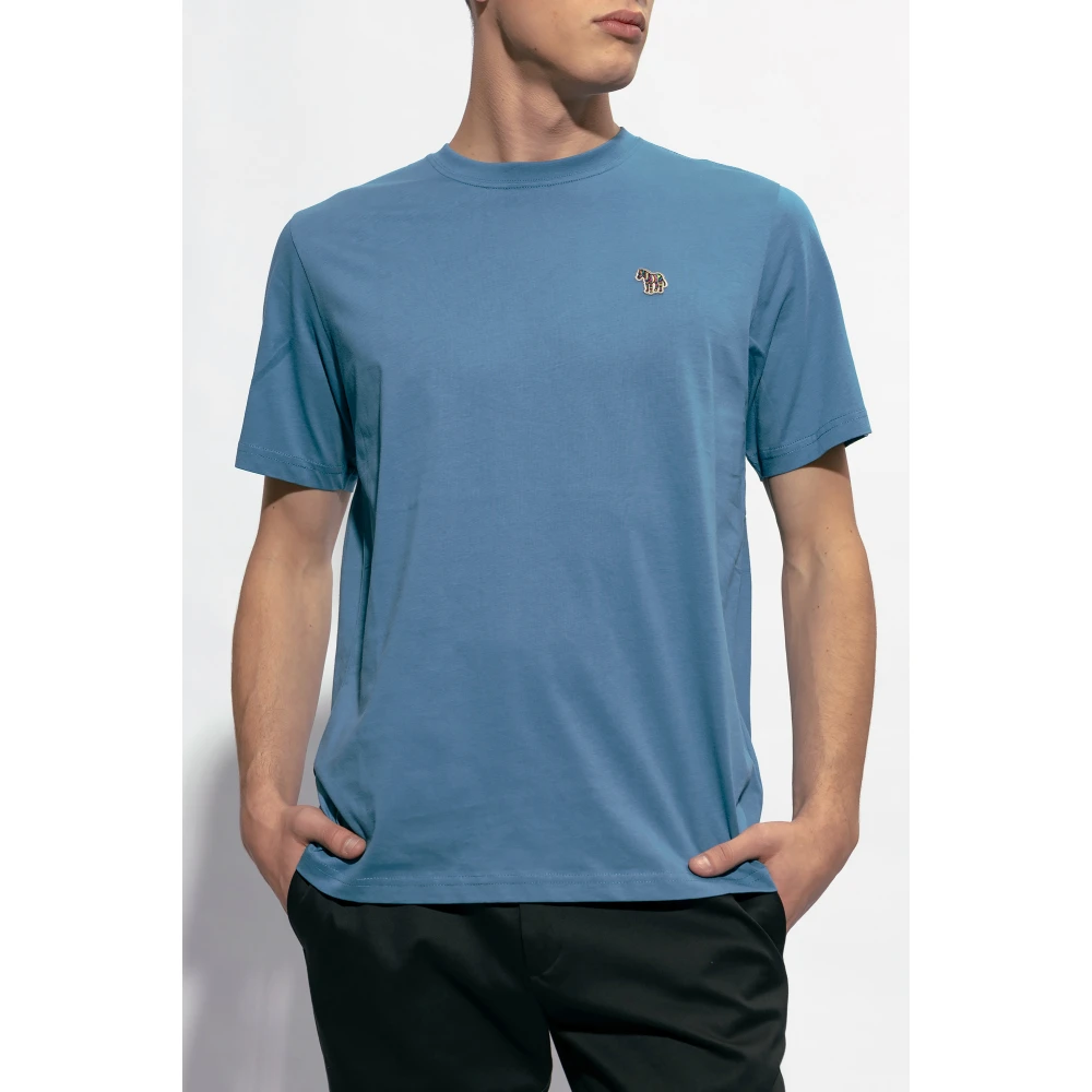PS By Paul Smith T-shirt met logo patch Blue Heren