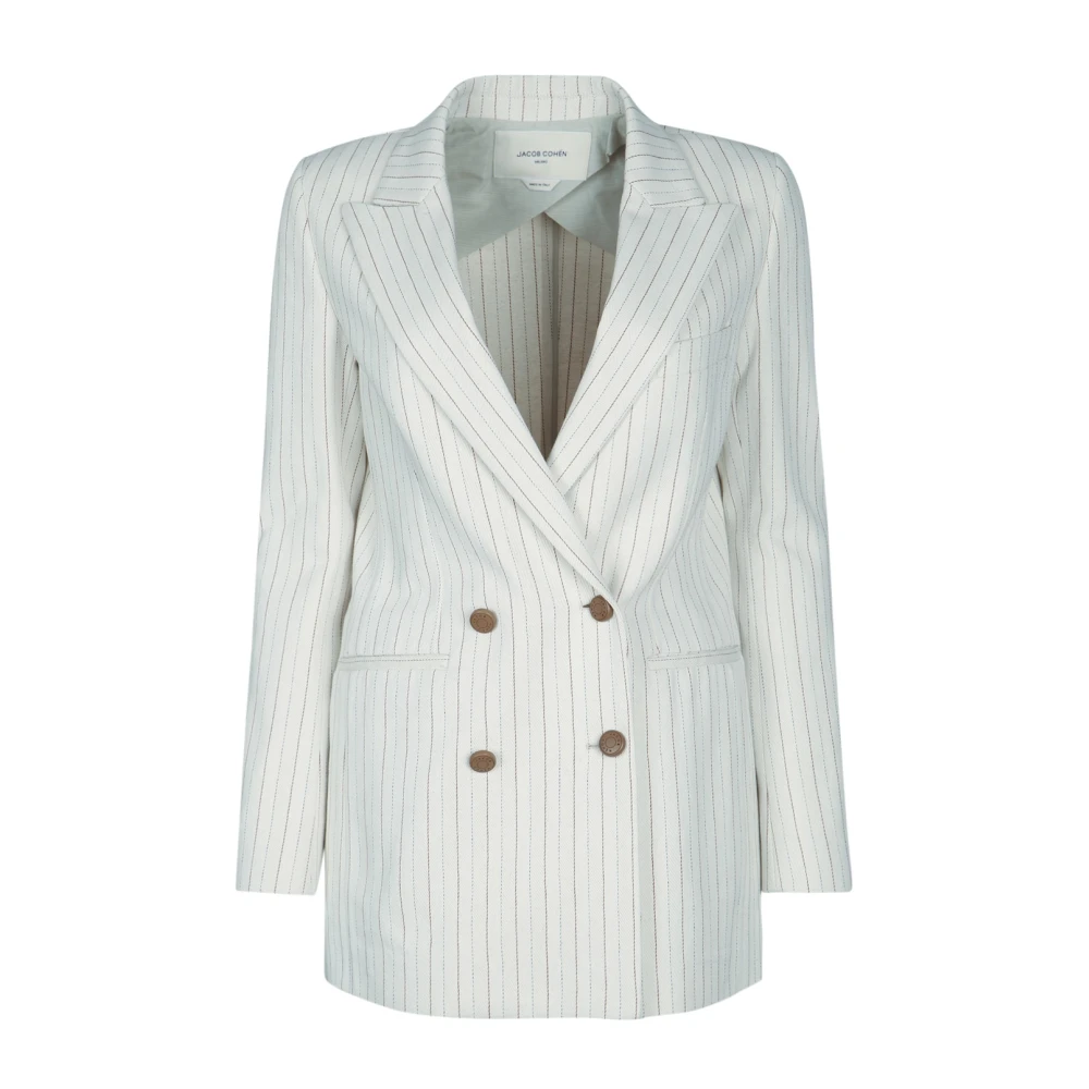 Jacob Cohën Women's Beige Giacca Doppopetto Destrutturata - Blazers - Xs - Jackets