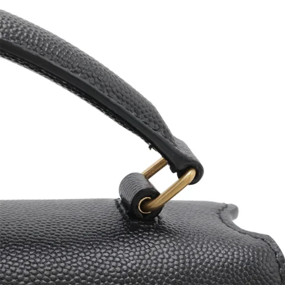 Yves Saint Laurent Vintage Pre-owned Leather handbags Black Dames