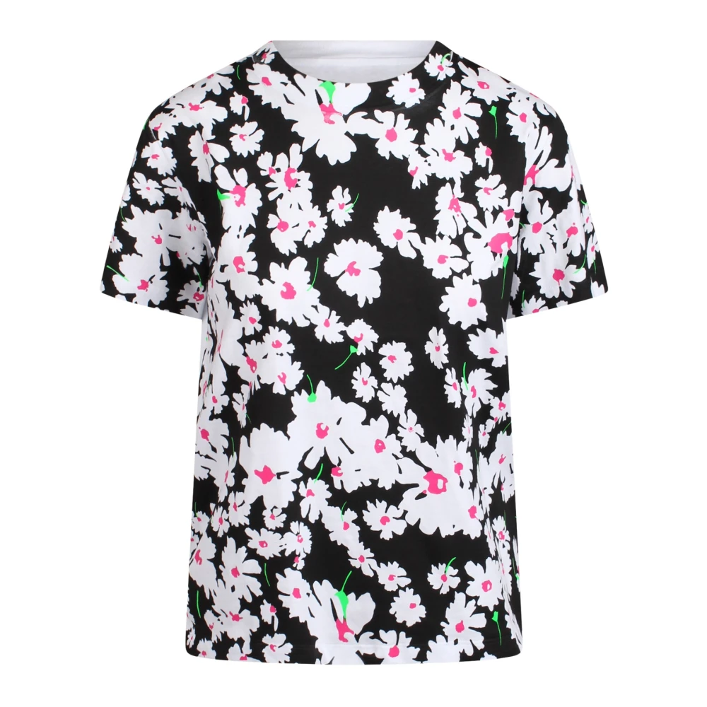 Msgm Bloemenprint Katoenen T-shirt Italië Gemaakt Multicolor Dames