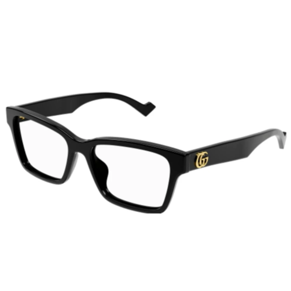 Gucci Minimalistische vierkante acetaat zonnebril Black Unisex