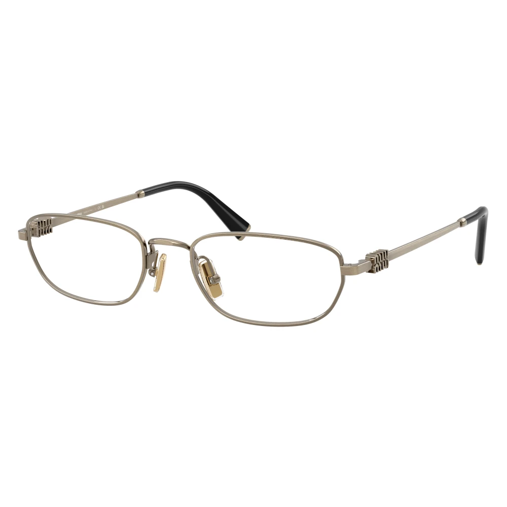 Miu Miu Transparent Woman Mu 52Zv 26C1o1 Optical Frames Metal Gold Geometric Normal - Image 2