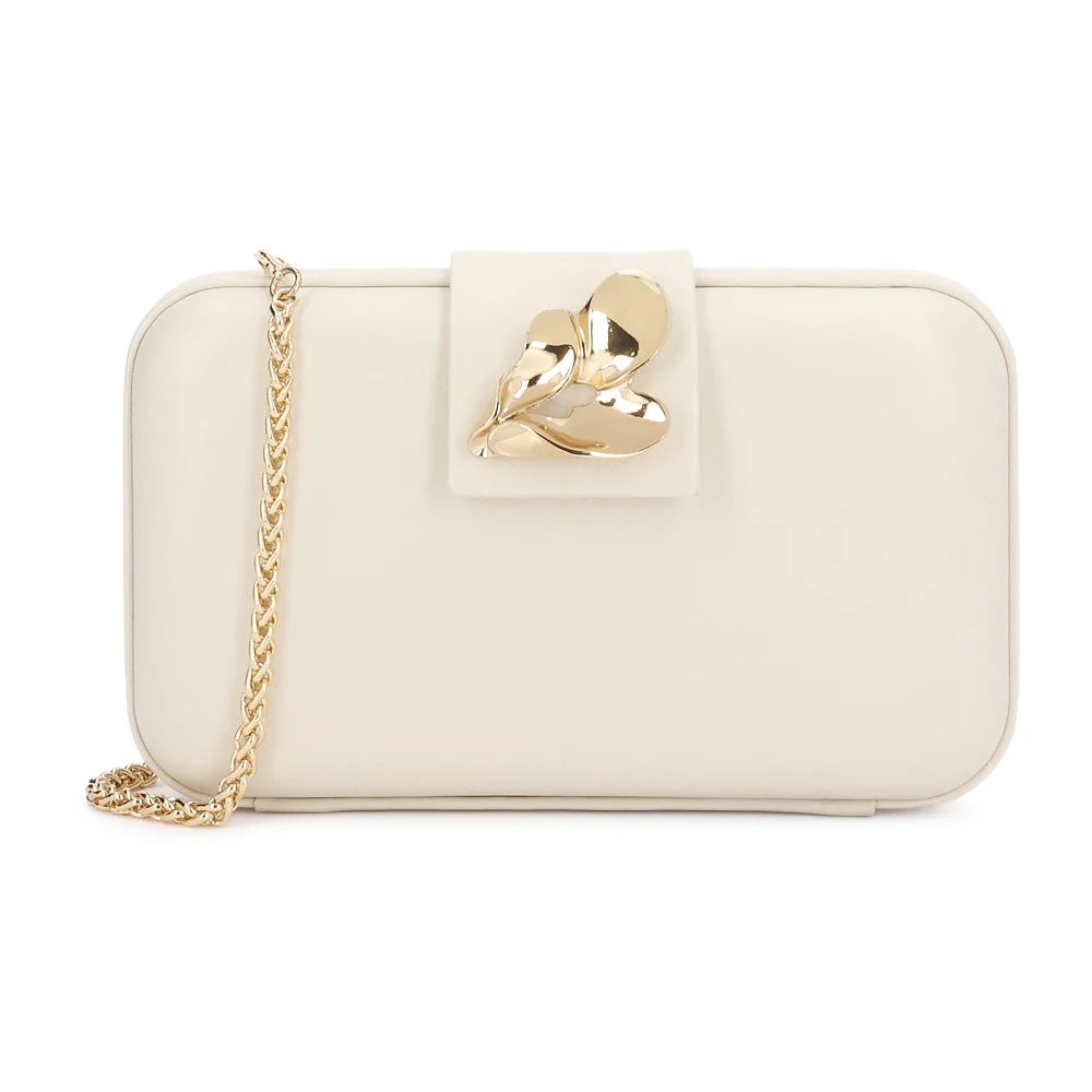 Kazar Vrouw Wit Tassen Dames, One Size, Leer, Echt Leren Clutch