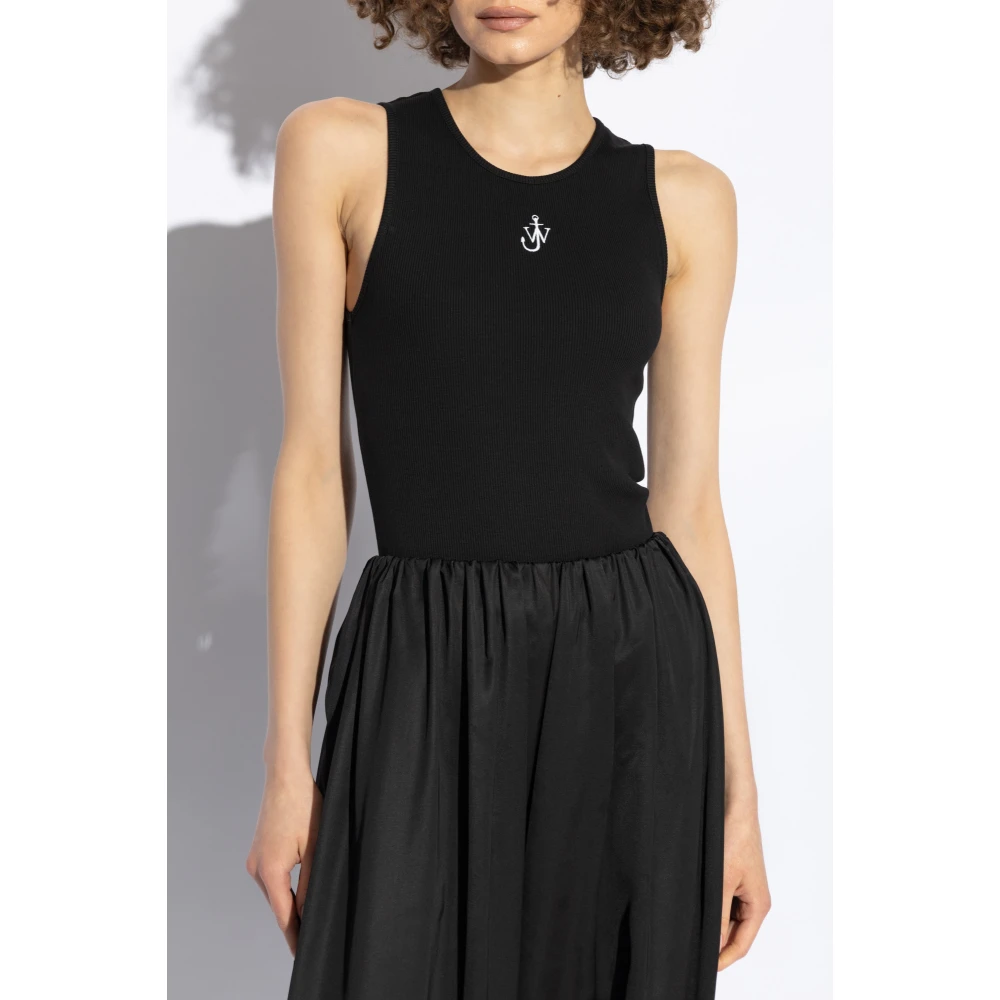 JW Anderson Top met logo Black Dames