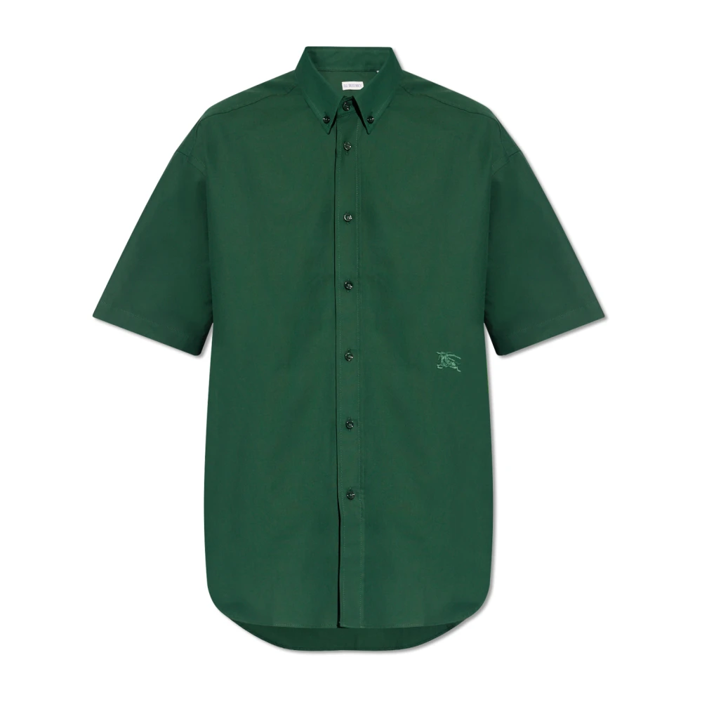 Burberry Losse Shirt van Katoen Green Heren
