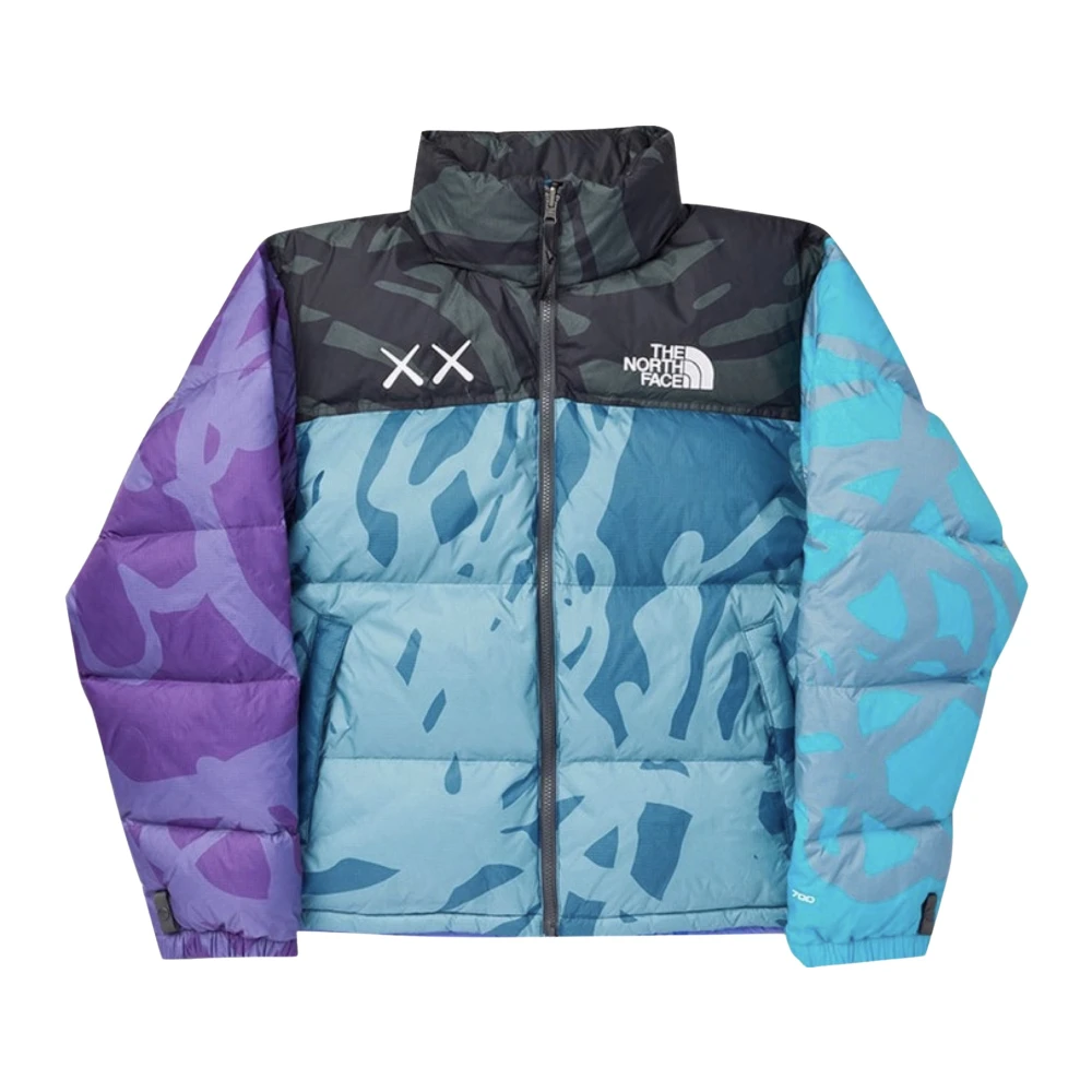 Kaws Beperkte oplage Nuptse jas Blauw Paars Multicolor Heren