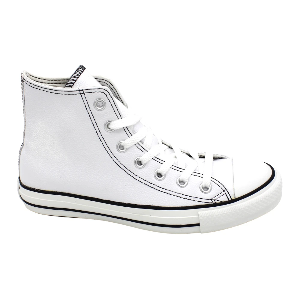 Converse Leren Hi-Top Rubberen Zool Sneakers Dames Schoenen Wit