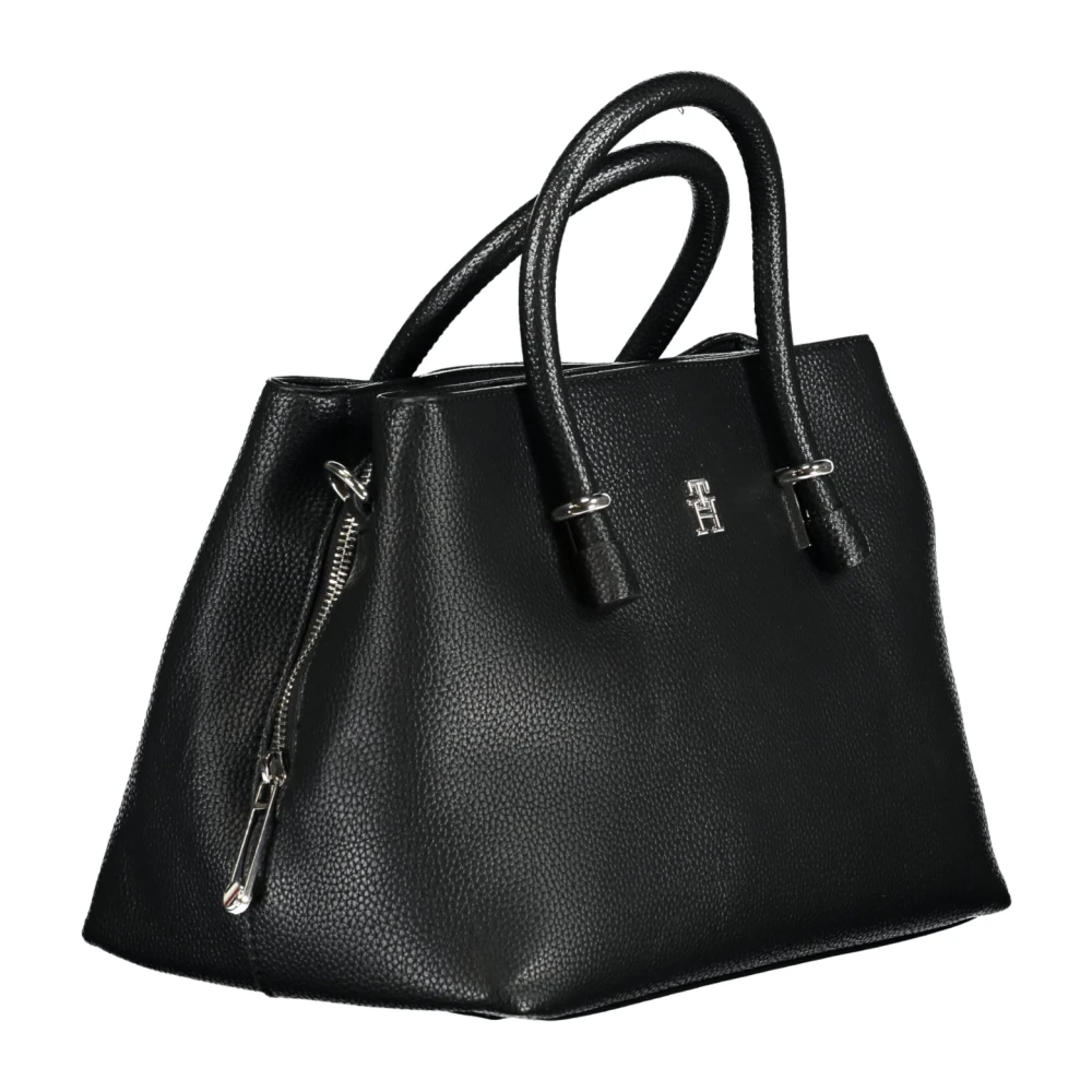 Tommy Hilfiger Zwarte Dameshandtas met Verstelbare Band Black Dames