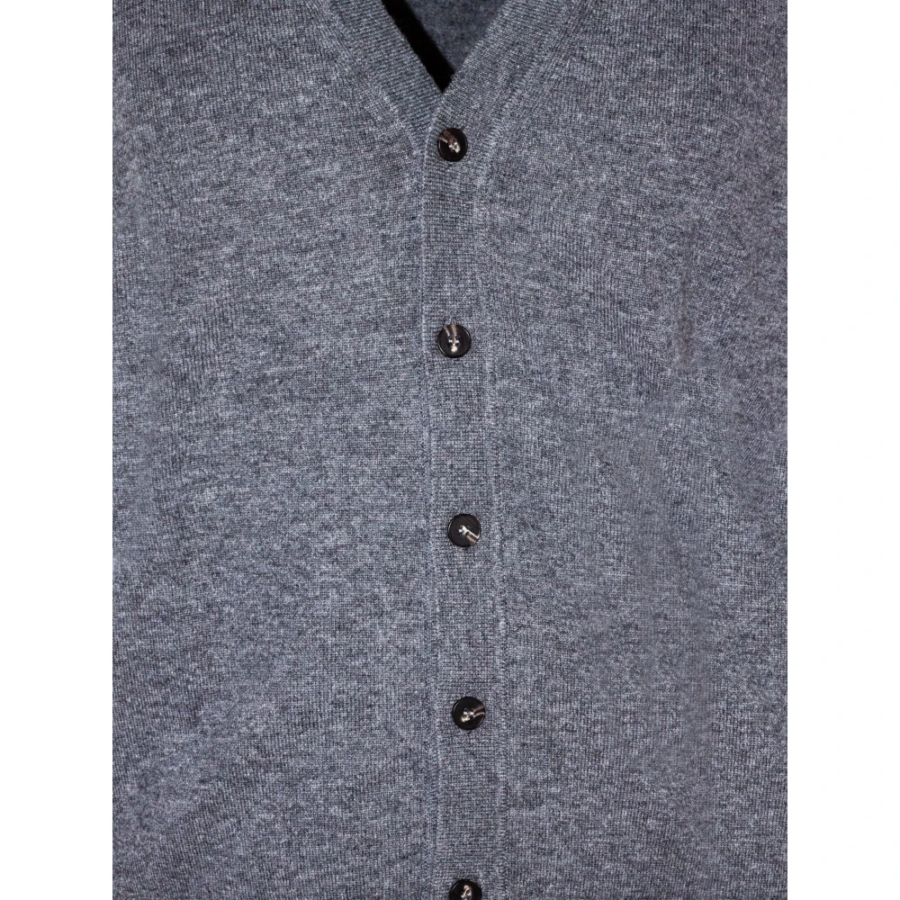 Kangra Grijze Wol Kasjmier Vest Gray Heren