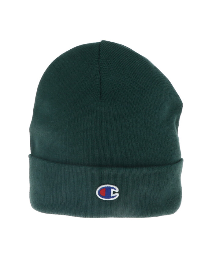 bonnet-beanie-vert-fonce-motif-elegant