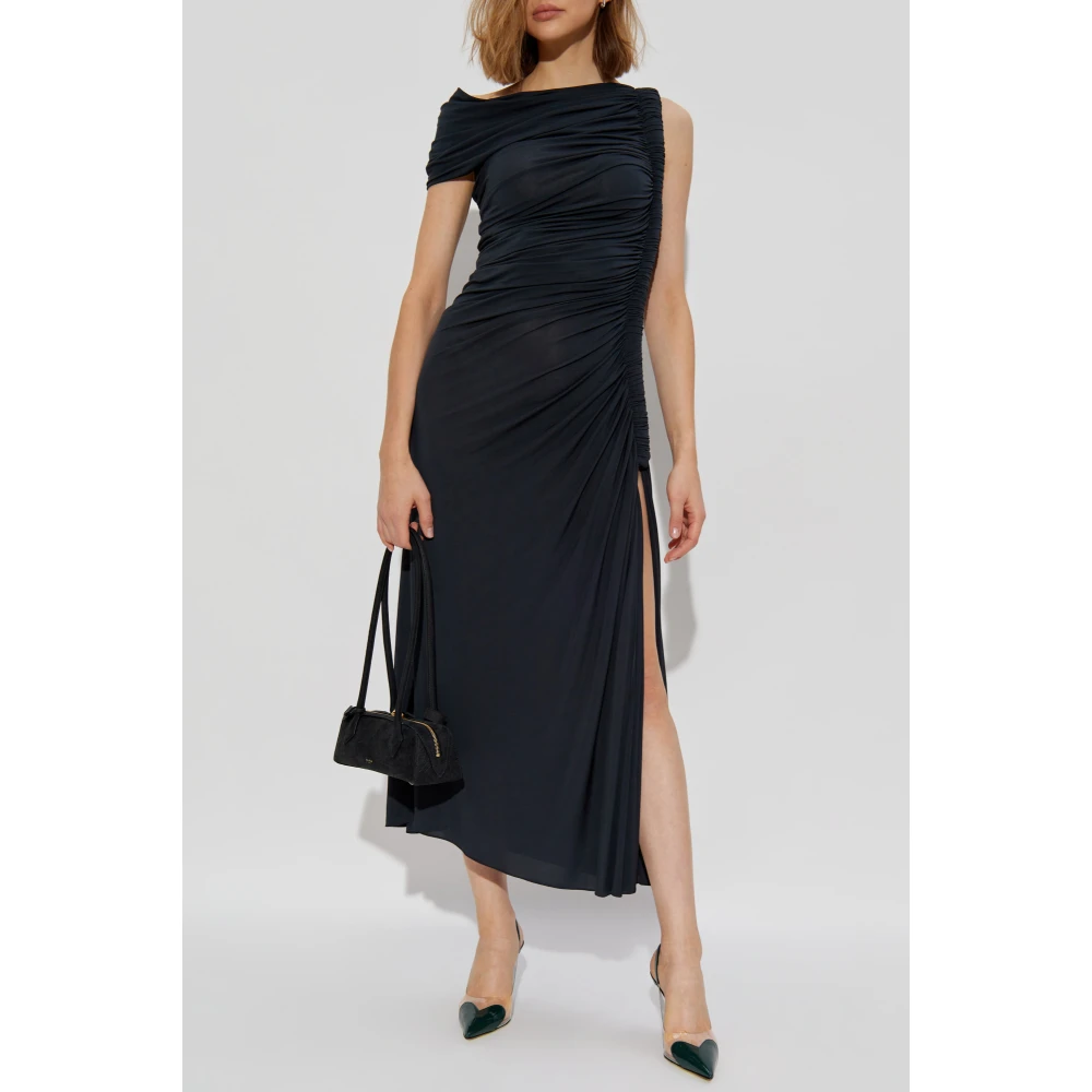 Alaïa Jurk met drapering Blue Dames