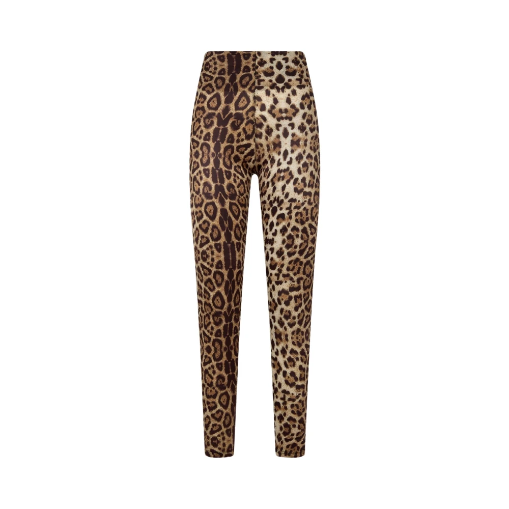 F**k Hoge Taille Leopard Print Leggings Multicolor Dames