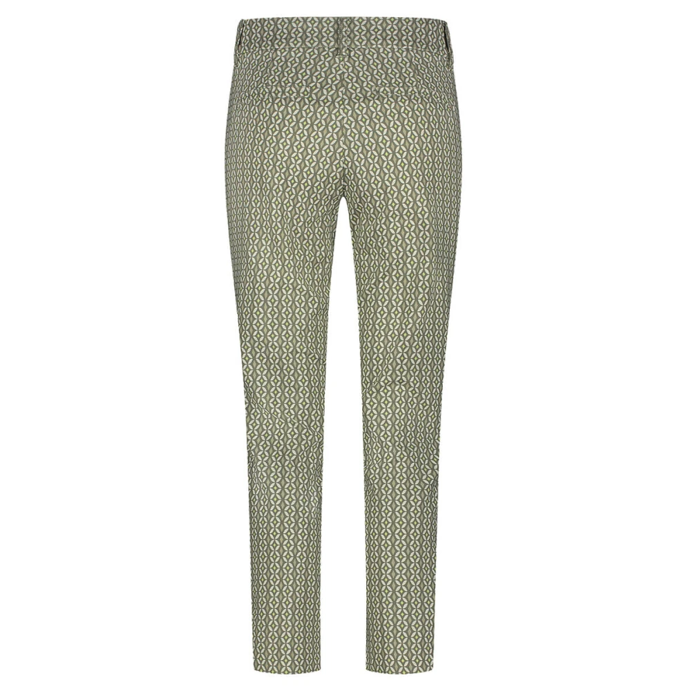 Red Button Fancy Tile Knoop Jeans Green Dames