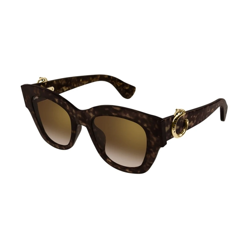 Cartier Women's Brown Sunglasses, 52 Mm, Panthère C Sunglasses