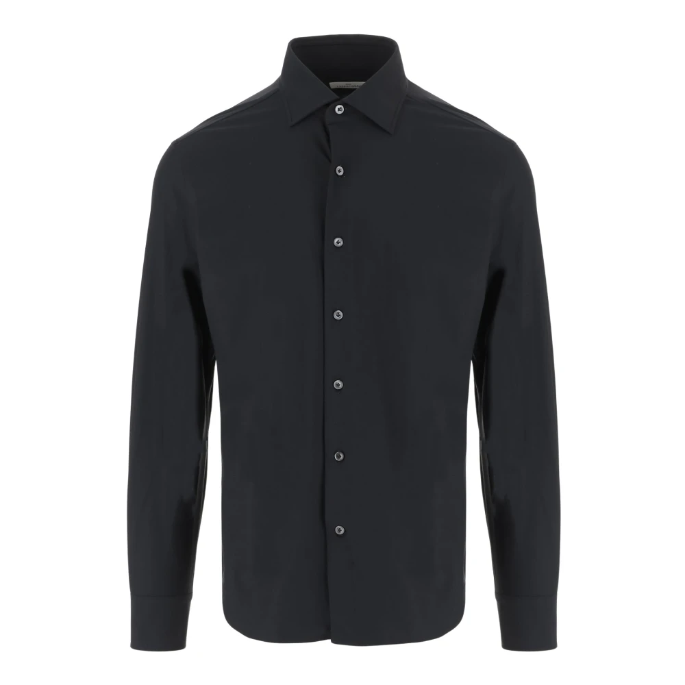 Alessandro Gherardi Men's Black Casual Shirts, 2XL, Stretch Jersey Shirt