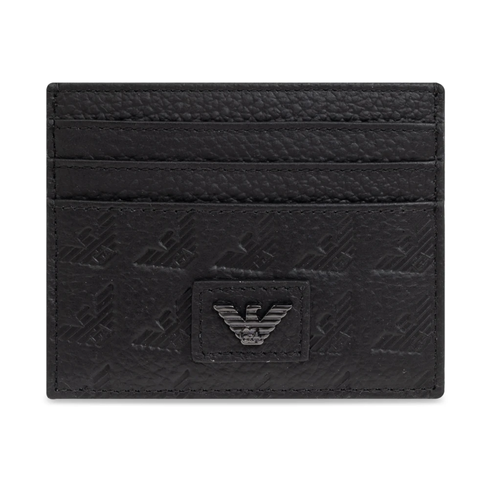 Emporio Armani Kaarthouder met logo Black Heren