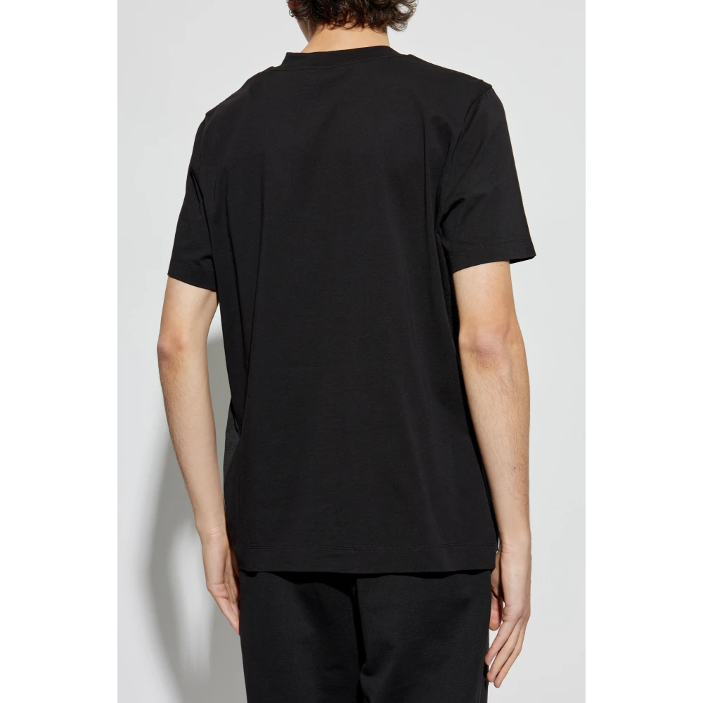 Moncler T-shirt met logo Black Heren
