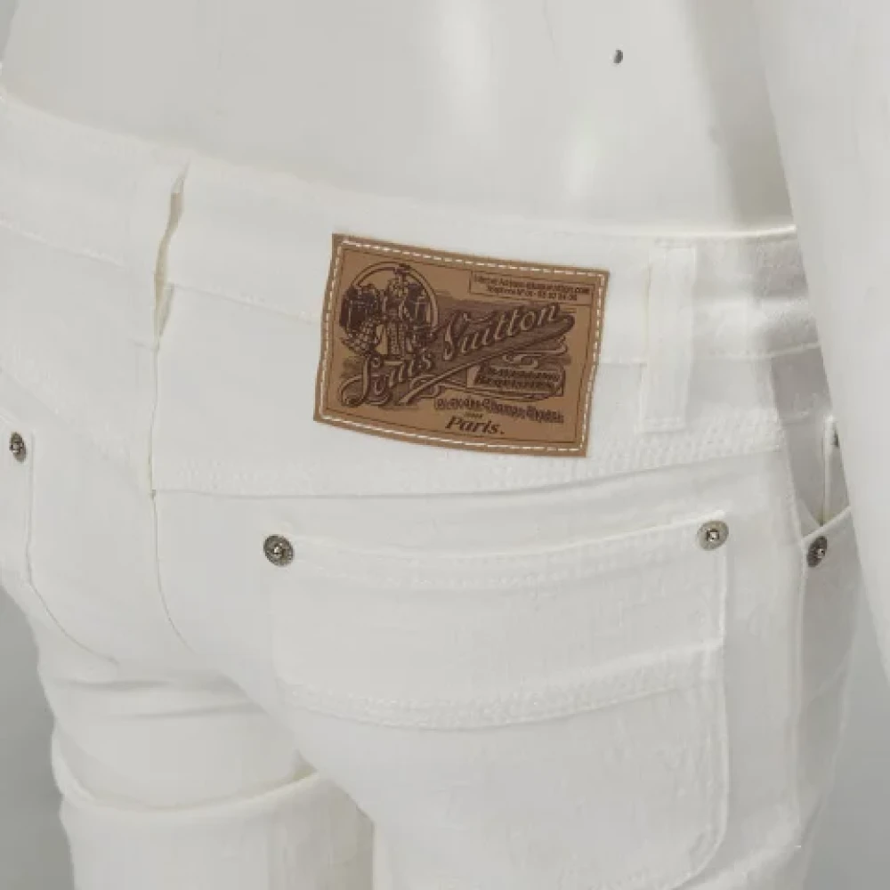 Louis Vuitton Vintage Pre-owned Denim jeans White Dames