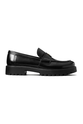 Svart Läder Slip-On Flats